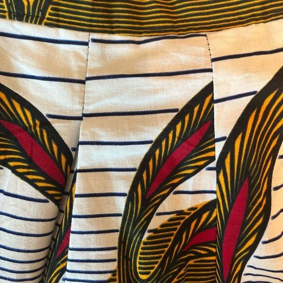 Francis + Benedict Brown and White Pleated A-Line Maxi Skirt - Picture 6 of 9